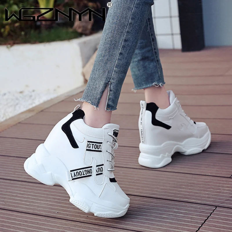 Classic Trendy Shoes Women High Top Sneakers Women Platform Ankle Boots Basket Femme Chaussures Femmes Height Increase Sneaker - Image 3