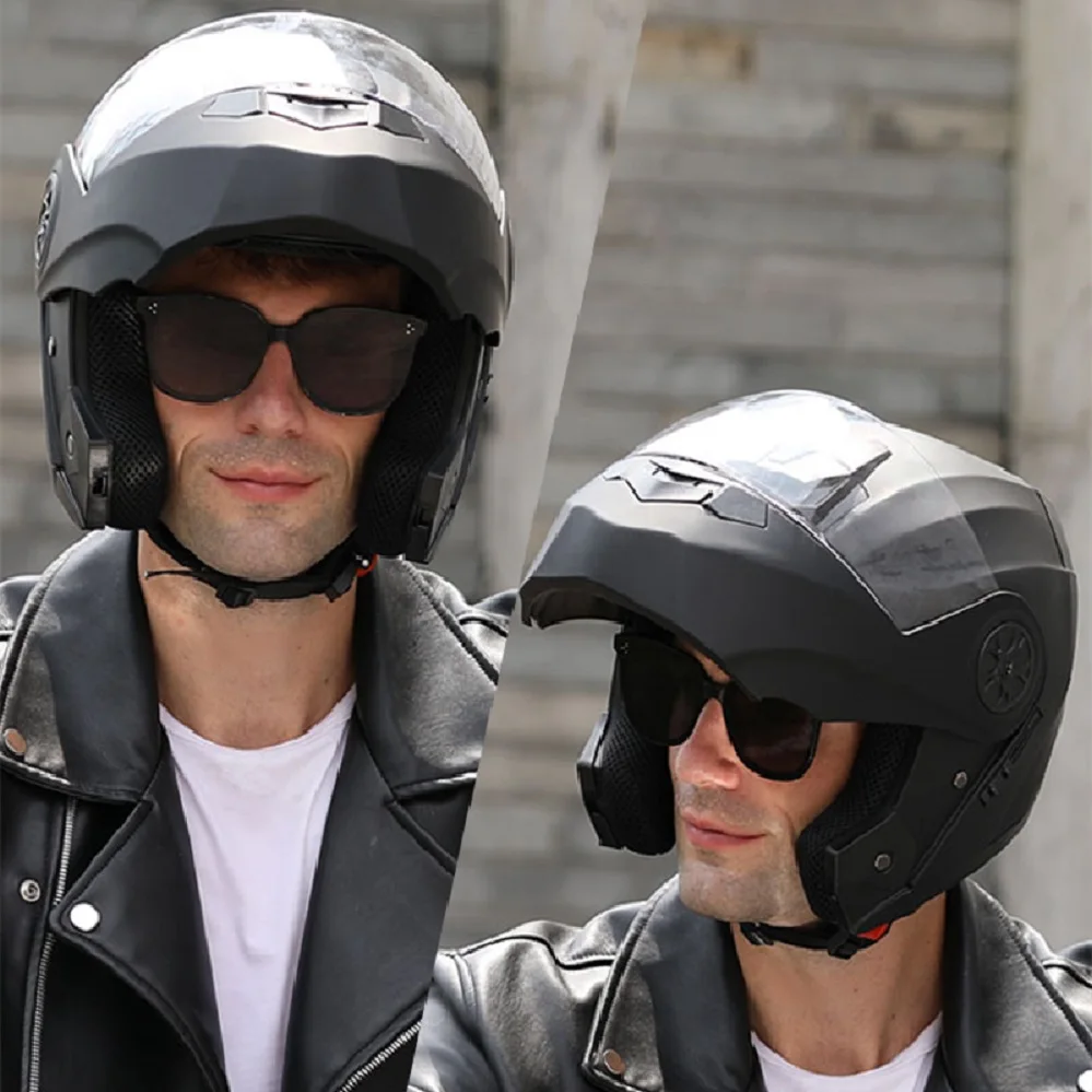 Bluetooth Men's Motorcycle Helmets Full Face Casco for Motorcycles Man Motocross Kask Flip up Casque De Moto DOT Certified BLD - Image 5