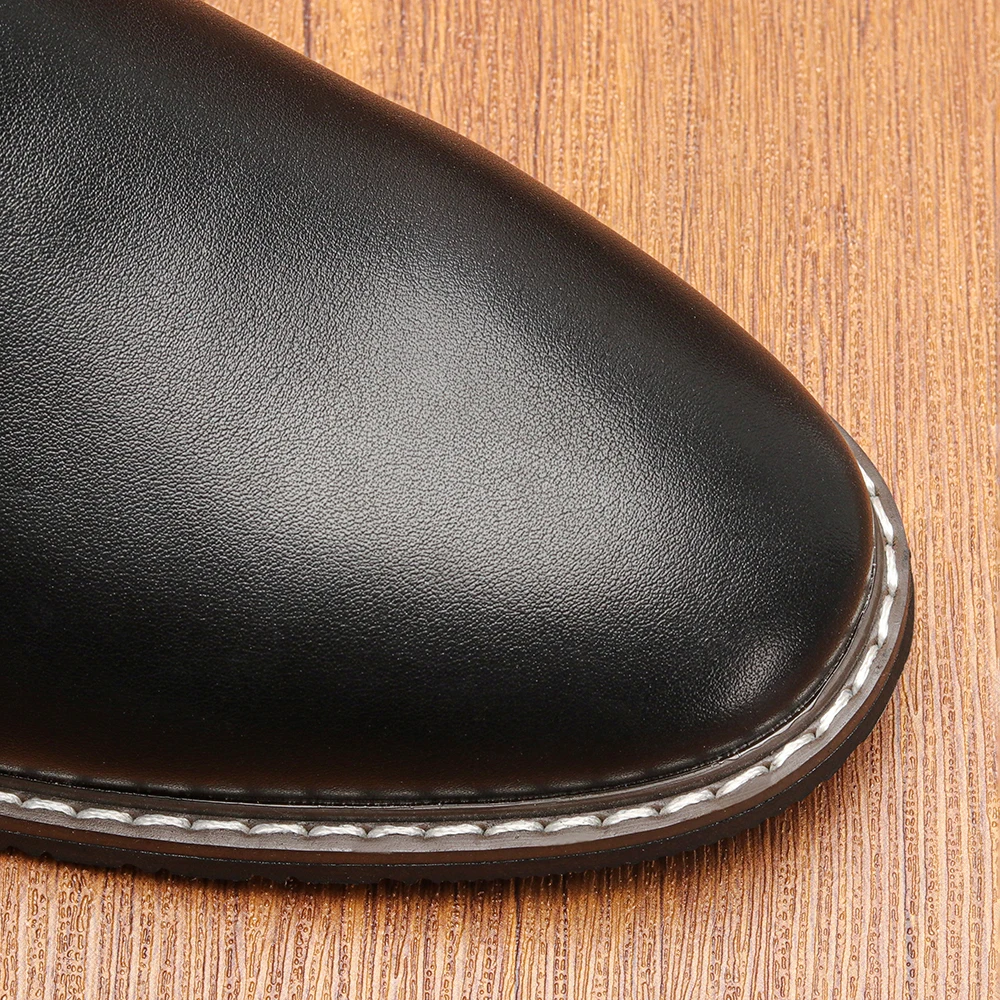 Comfortable Chelsea Boots for Men Fashionable Leather Footwear 2025 Brand Men's Boots - Image 5