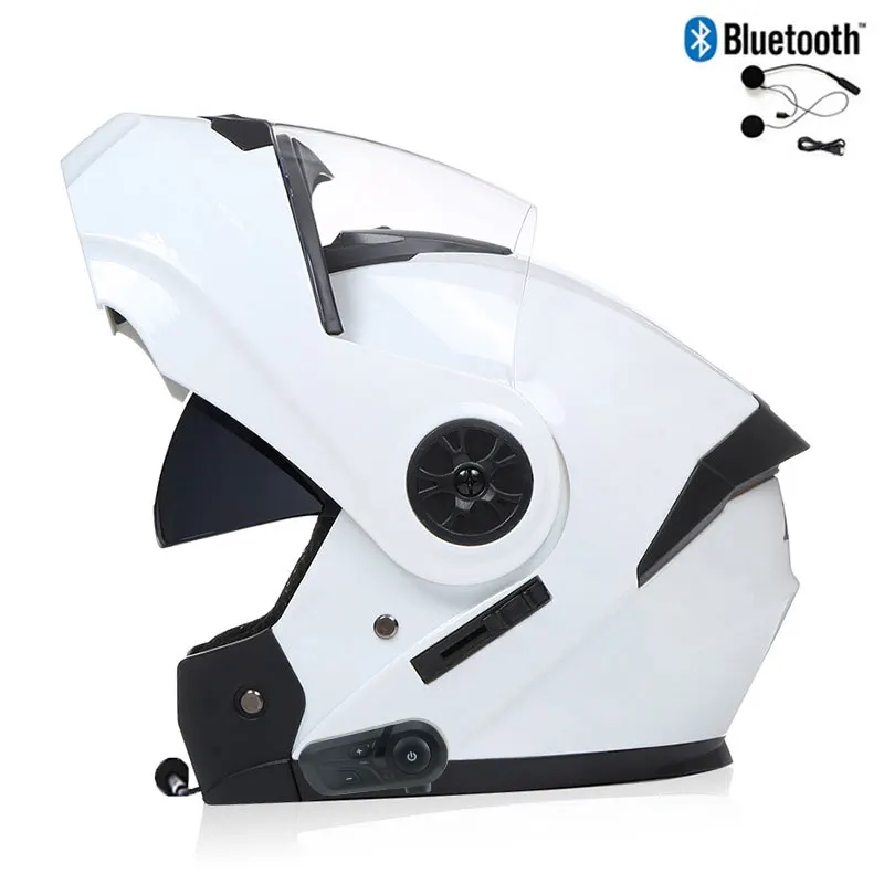Bluetooth Men's Motorcycle Helmets Full Face Casco for Motorcycles Man Motocross Kask Flip up Casque De Moto DOT Certified BLD - Image 21