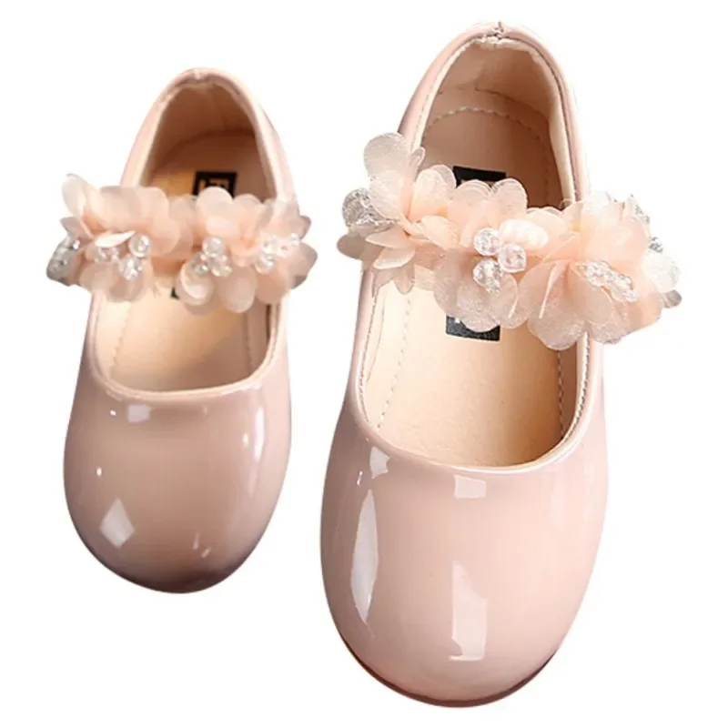Chaussures princesse douces pour filles, semelle souple, antidérapantes, en cuir, plates, décontractées - Image 7