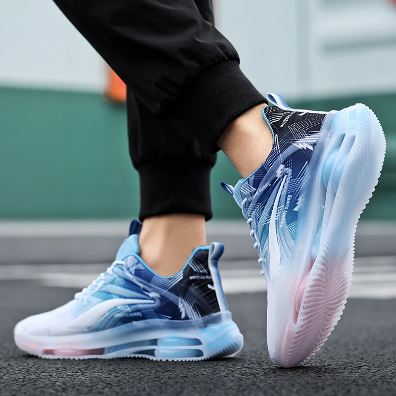 Men's Fashionable Basketball Shoes, with Air Cushioning, Comfortable and Non-Slip, Breathable and Shock-Absorbing, Suitable for Men's Outdoor Activities - Image 5