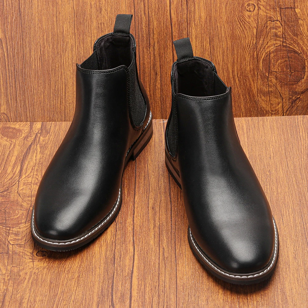 Comfortable Chelsea Boots for Men Fashionable Leather Footwear 2025 Brand Men's Boots - Image 2