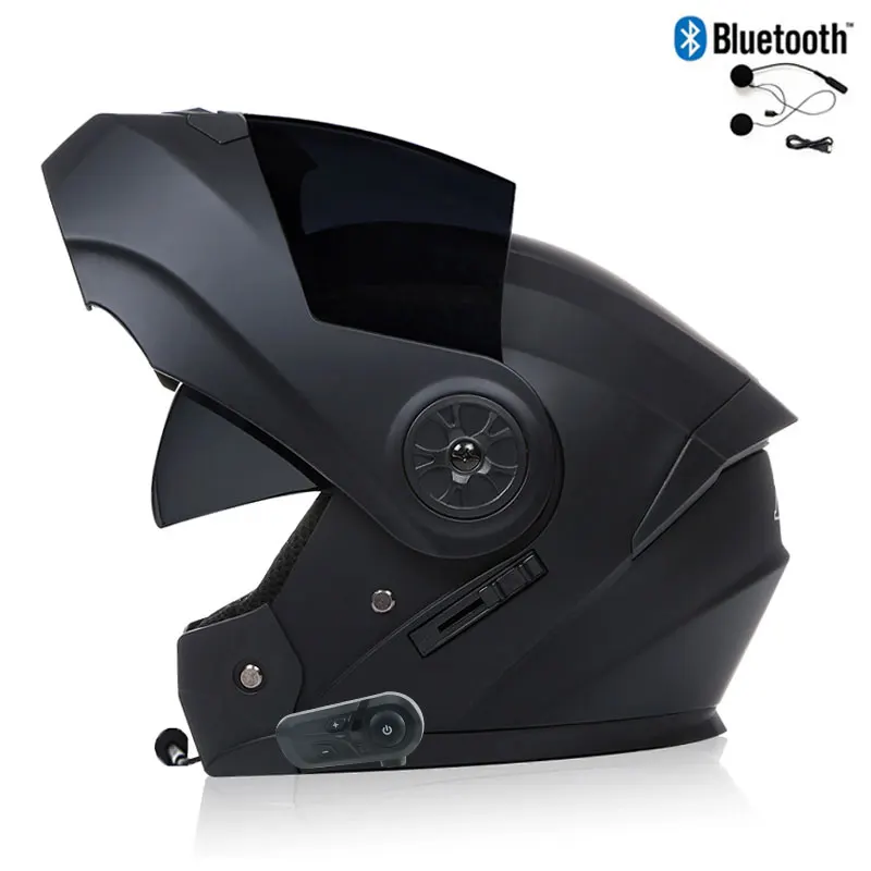 Bluetooth Men's Motorcycle Helmets Full Face Casco for Motorcycles Man Motocross Kask Flip up Casque De Moto DOT Certified BLD - Image 8