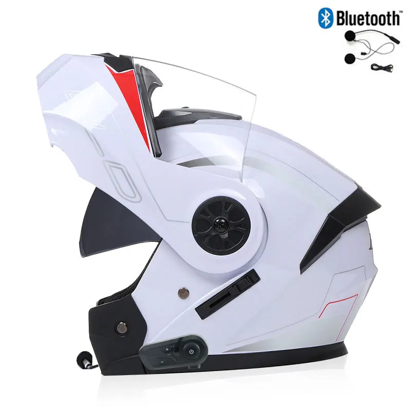 Bluetooth Men's Motorcycle Helmets Full Face Casco for Motorcycles Man Motocross Kask Flip up Casque De Moto DOT Certified BLD - Image 23