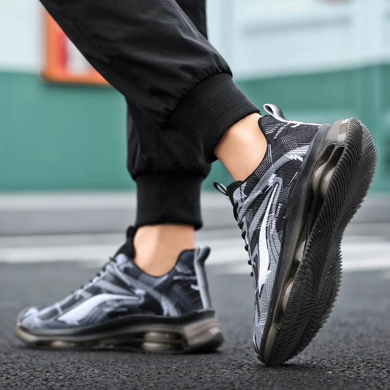 Men's Fashionable Basketball Shoes, with Air Cushioning, Comfortable and Non-Slip, Breathable and Shock-Absorbing, Suitable for Men's Outdoor Activities - Image 4