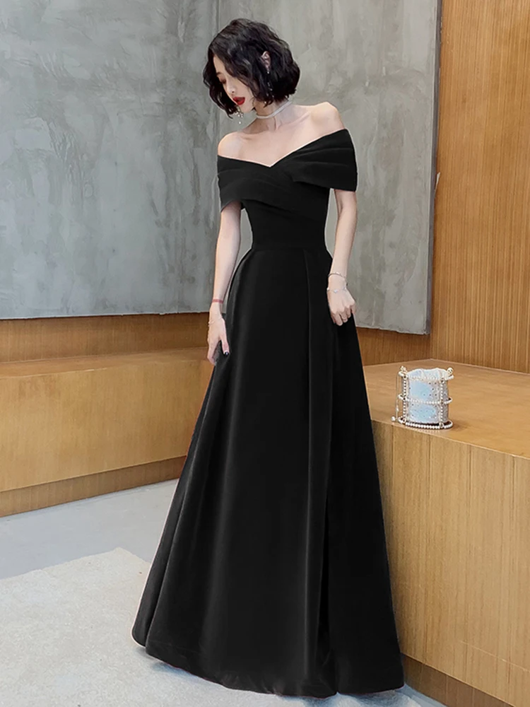Lautaro Spring Long Luxury Elegant Wine Red Soft Velvet Evening Party Wedding Dresses for Women 2022 Off Shoulder Maxi Dress - Image 9