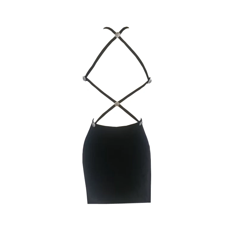 Summer Fashion Women's Sleeveless Hollow Out Bandage Dress Backless Bodycon Sexy Elegant Club Evening Party Mini Dresses - Image 5