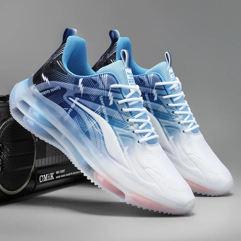 Men's Fashionable Basketball Shoes, with Air Cushioning, Comfortable and Non-Slip, Breathable and Shock-Absorbing, Suitable for Men's Outdoor Activities - Image 2