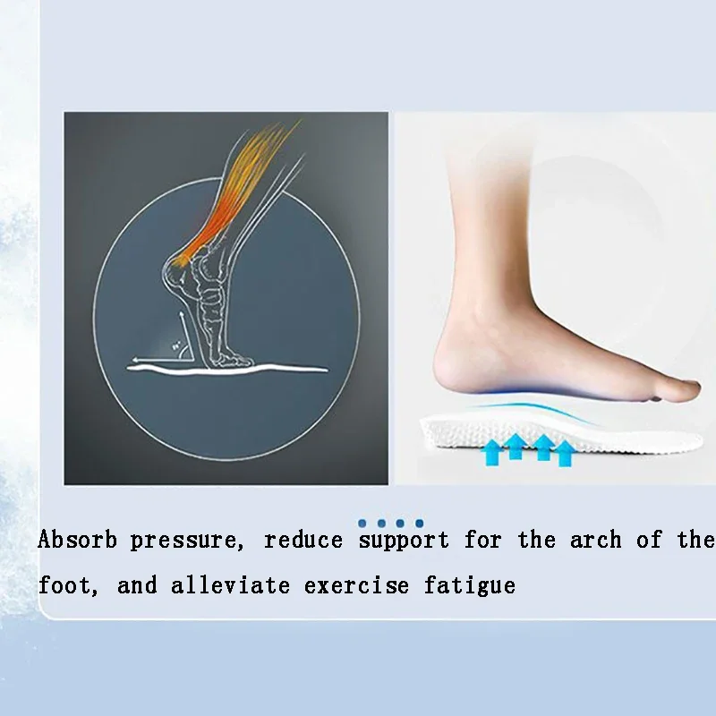 Soft-soled Sports Insoles for Men Shock-absorbing and Breathable in Summer Not Tiring To Stand for A Long Time - Image 2