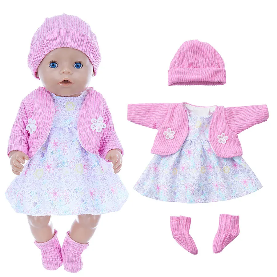 46cm Doll Outfits For 18Inch Baby Doll Cute Overcoat Rompers Doll Dresses Clothes Girls Birthday Christmas Gift - Image 6