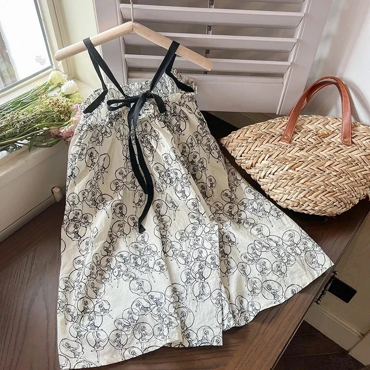 2025 New Girls' Dresses Children'S Summer Cotton Embroidered Hollow Dress Baby Kids Clothing Cute Ruffled Round Neck Vest Dress - Image 8