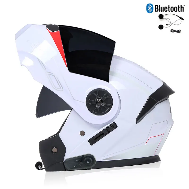 Bluetooth Men's Motorcycle Helmets Full Face Casco for Motorcycles Man Motocross Kask Flip up Casque De Moto DOT Certified BLD - Image 17
