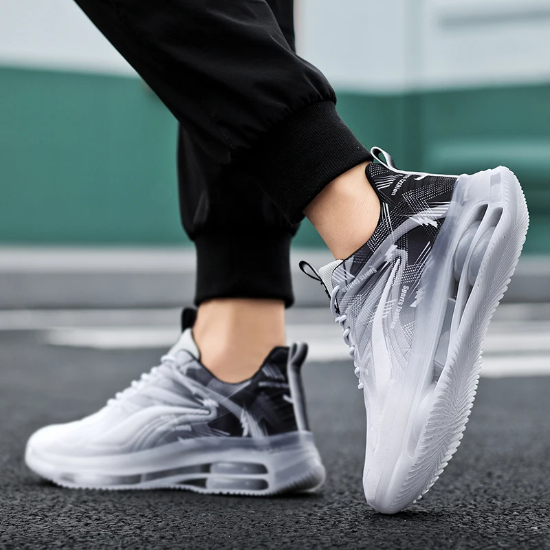 Men's Fashionable Basketball Shoes, with Air Cushioning, Comfortable and Non-Slip, Breathable and Shock-Absorbing, Suitable for Men's Outdoor Activities - Image 6
