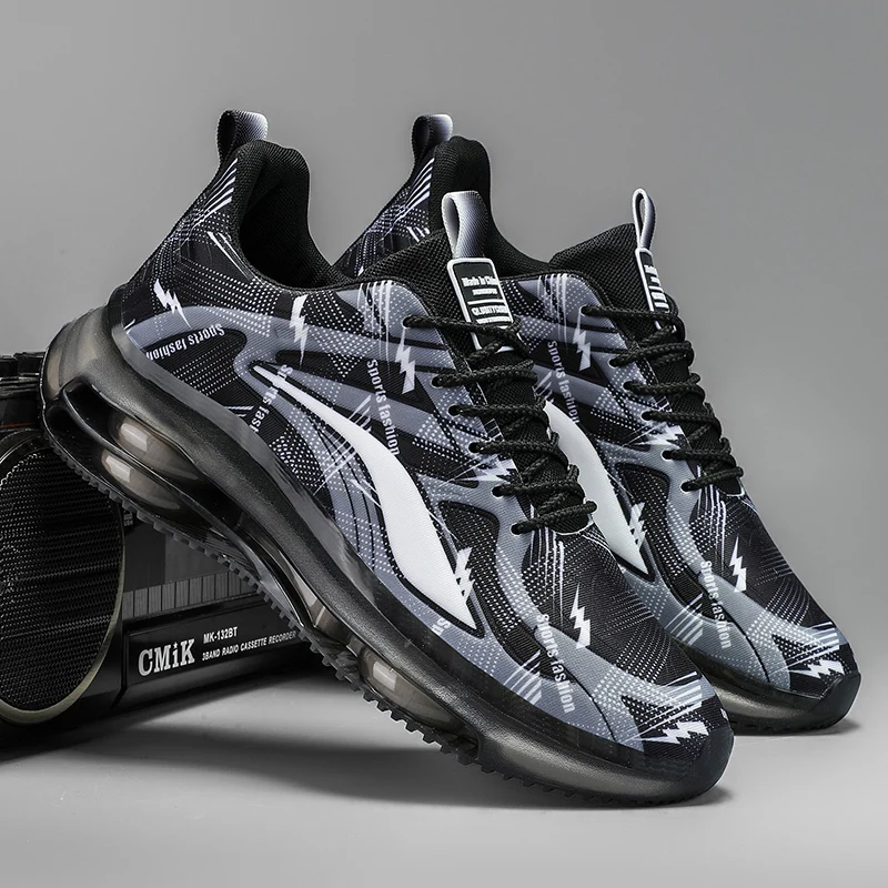 Men's Fashionable Basketball Shoes, with Air Cushioning, Comfortable and Non-Slip, Breathable and Shock-Absorbing, Suitable for Men's Outdoor Activities - Image 3