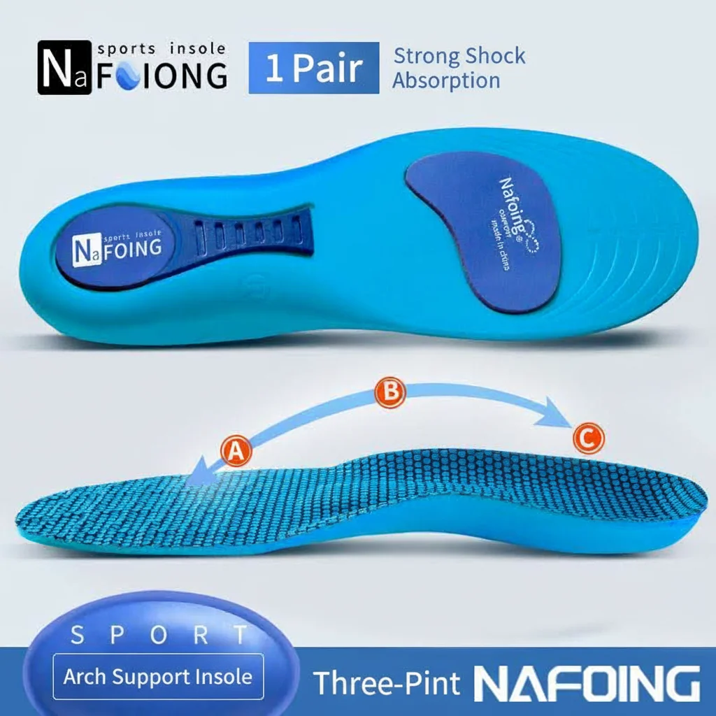 Orthopedic Insoles for Feet Sport Shock-absorbing Insole for Shoes Arch Support Plantar Fasciitis Templates Pads Men Women Sole - Image 7
