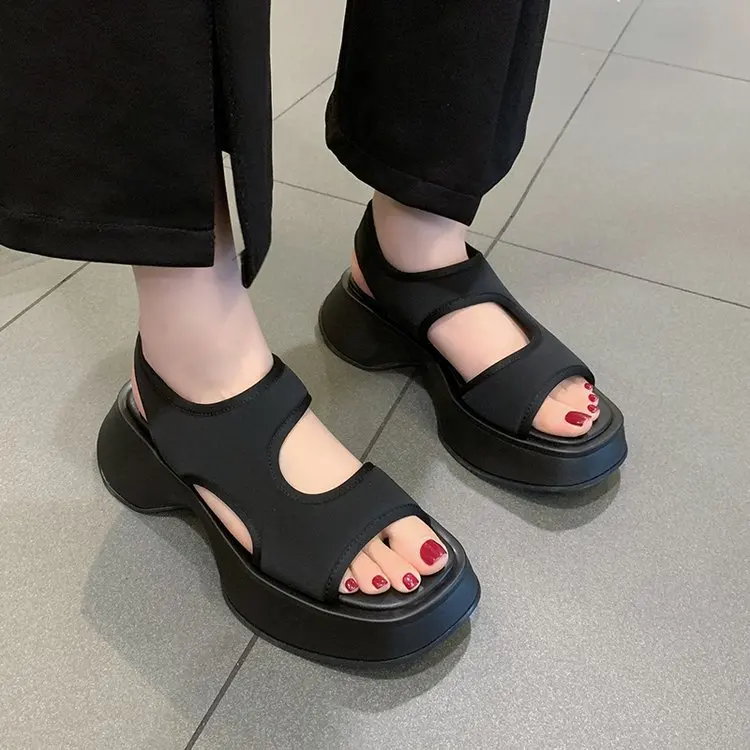 Compensées pour Femme Chaussures à Semelles, Sandales de dehors à Semelle Souple, Marche en Plein Air, à la Mode - Image 2
