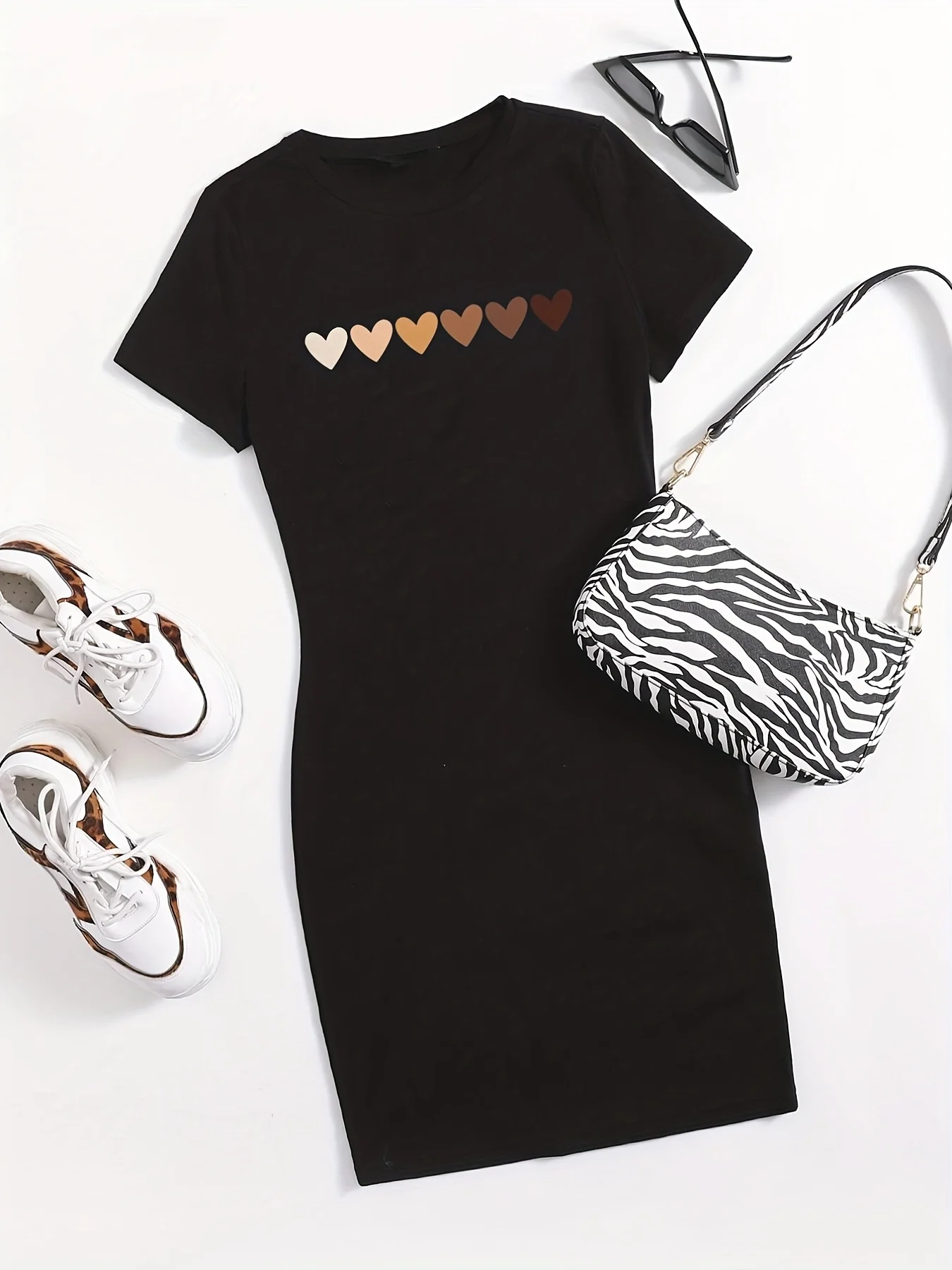 Plus Size Women Short Sleeve O-Neck Loose Casual Dresses Fashion High Quality Short Sleeve Loose Sports Tshirt Breathable Top