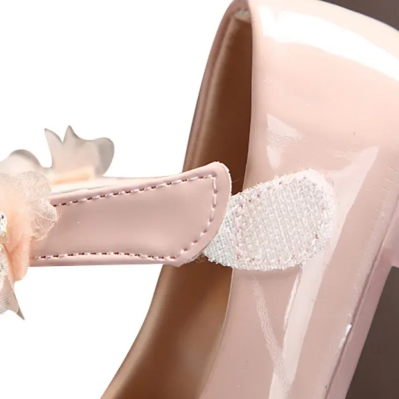 Chaussures princesse douces pour filles, semelle souple, antidérapantes, en cuir, plates, décontractées - Image 5