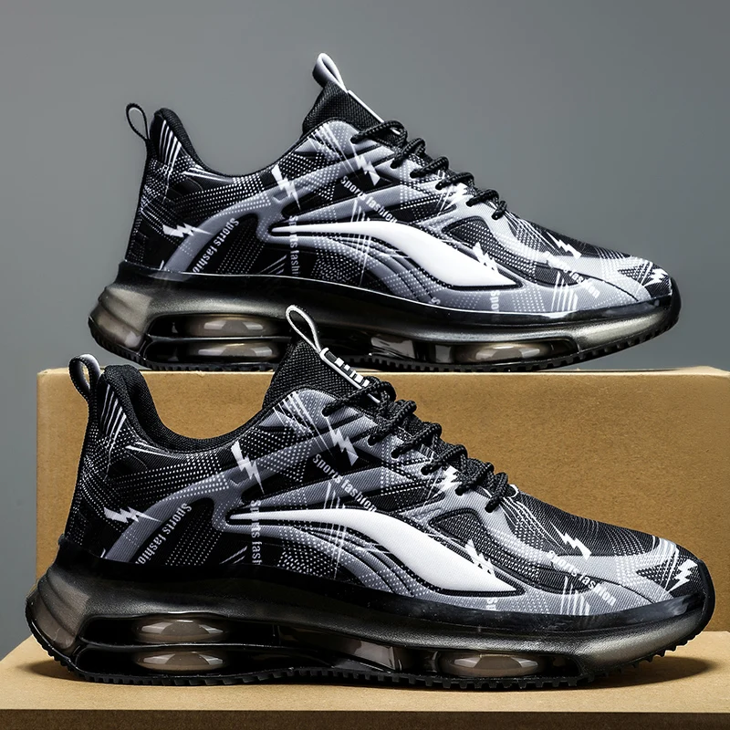 Men's Fashionable Basketball Shoes, with Air Cushioning, Comfortable and Non-Slip, Breathable and Shock-Absorbing, Suitable for Men's Outdoor Activities - Image 7