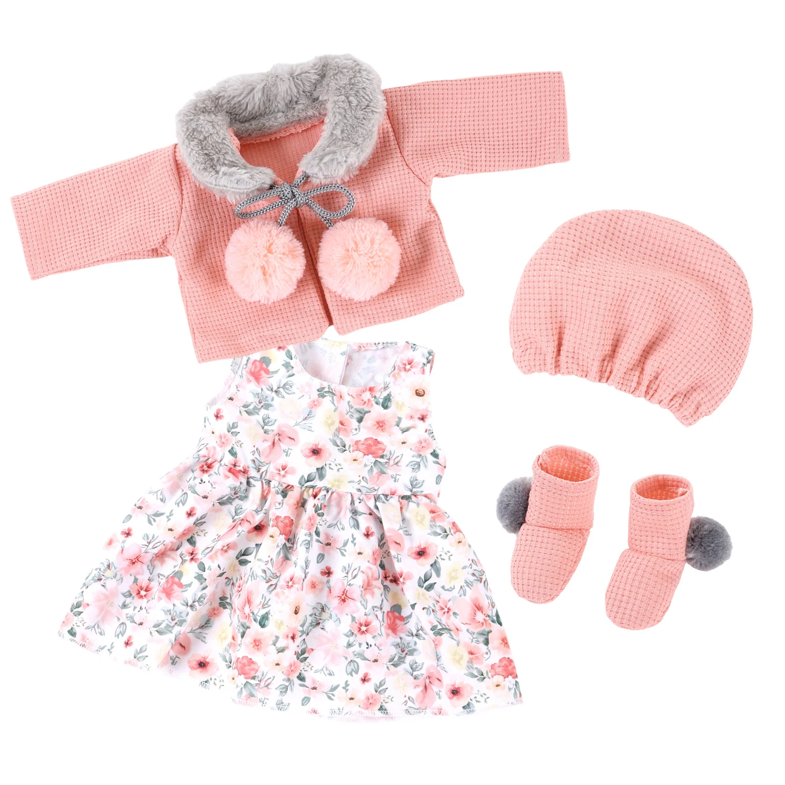 46cm Doll Outfits For 18Inch Baby Doll Cute Overcoat Rompers Doll Dresses Clothes Girls Birthday Christmas Gift - Image 8