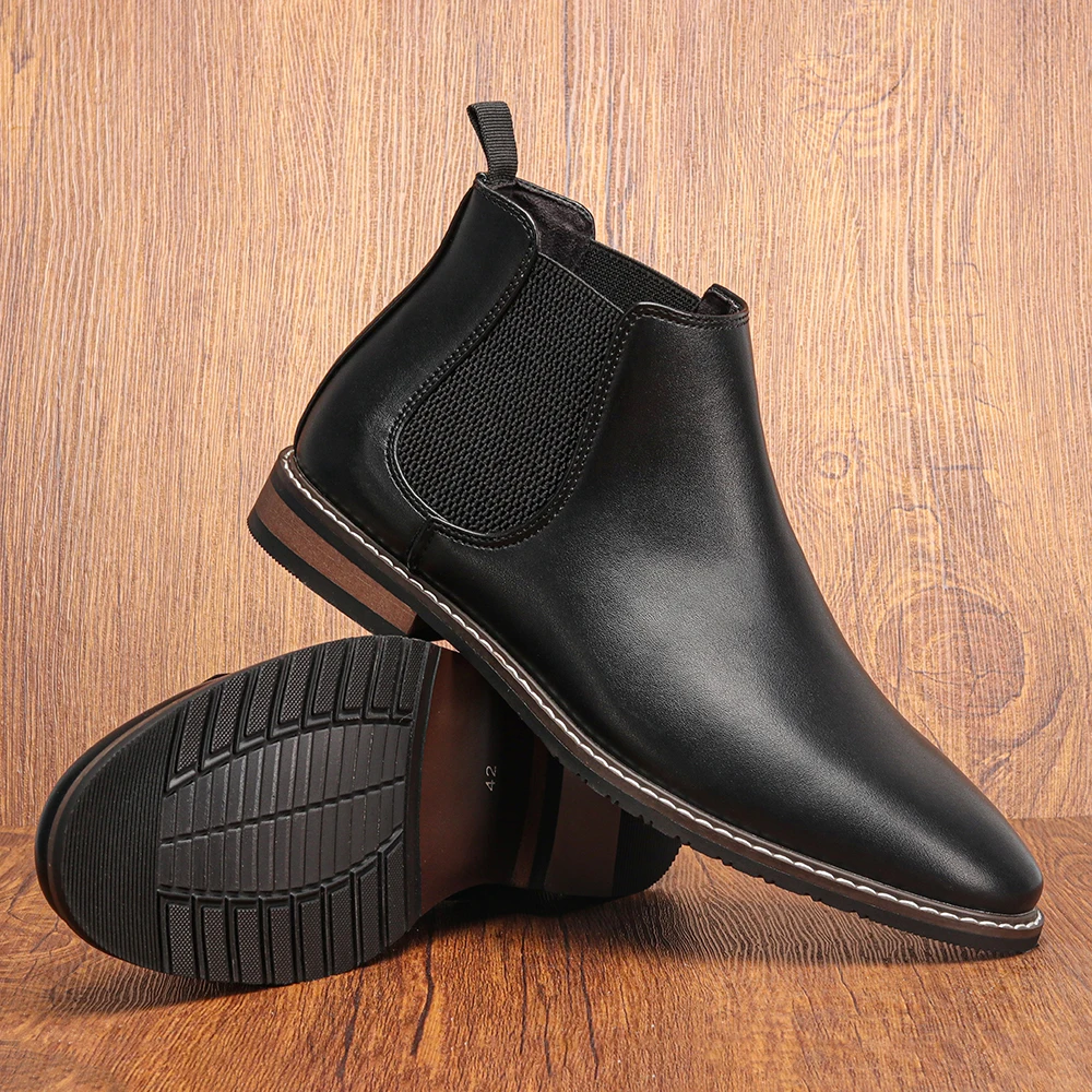Comfortable Chelsea Boots for Men Fashionable Leather Footwear 2025 Brand Men's Boots - Image 3