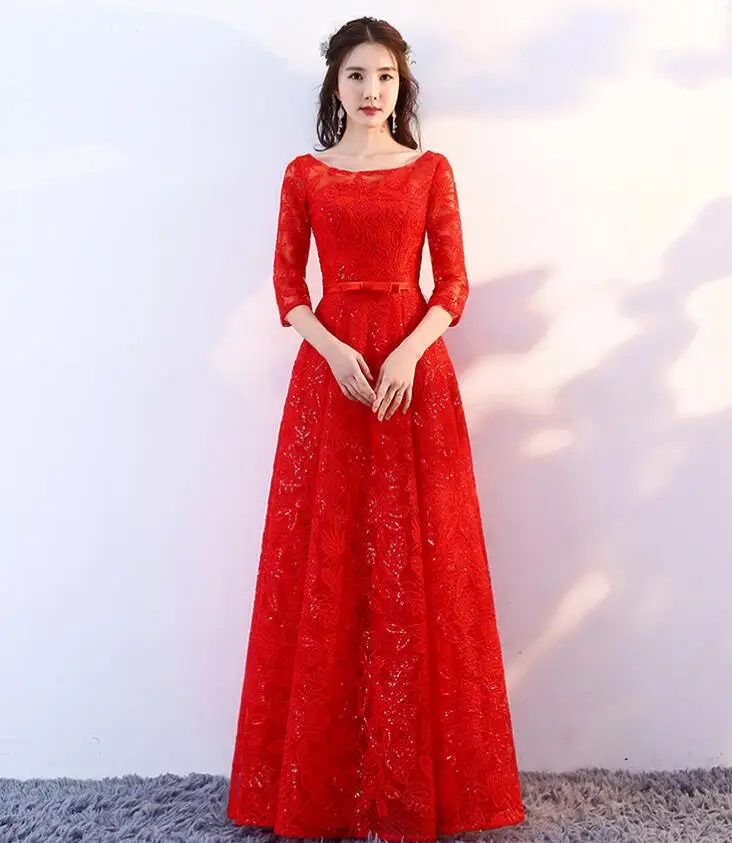 Evening Dresses DongCMY New Fashion Elegant Formal Sequin Lace Black Vintage A-line Half Floor-length Plus Size Prom Gown - Image 8