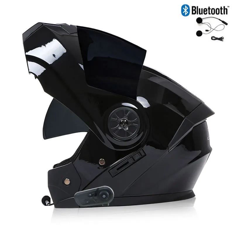 Bluetooth Men's Motorcycle Helmets Full Face Casco for Motorcycles Man Motocross Kask Flip up Casque De Moto DOT Certified BLD - Image 20