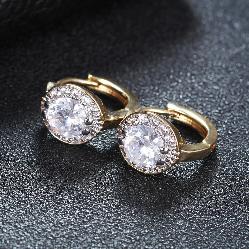 AAA CZ clip earrings for women rose gold color earring boucle d'oreille brincos fashion jewelry E019 - Image 5