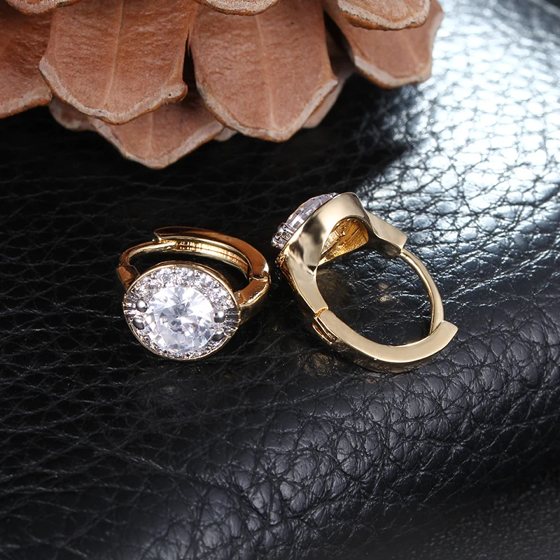 AAA CZ clip earrings for women rose gold color earring boucle d'oreille brincos fashion jewelry E019 - Image 4
