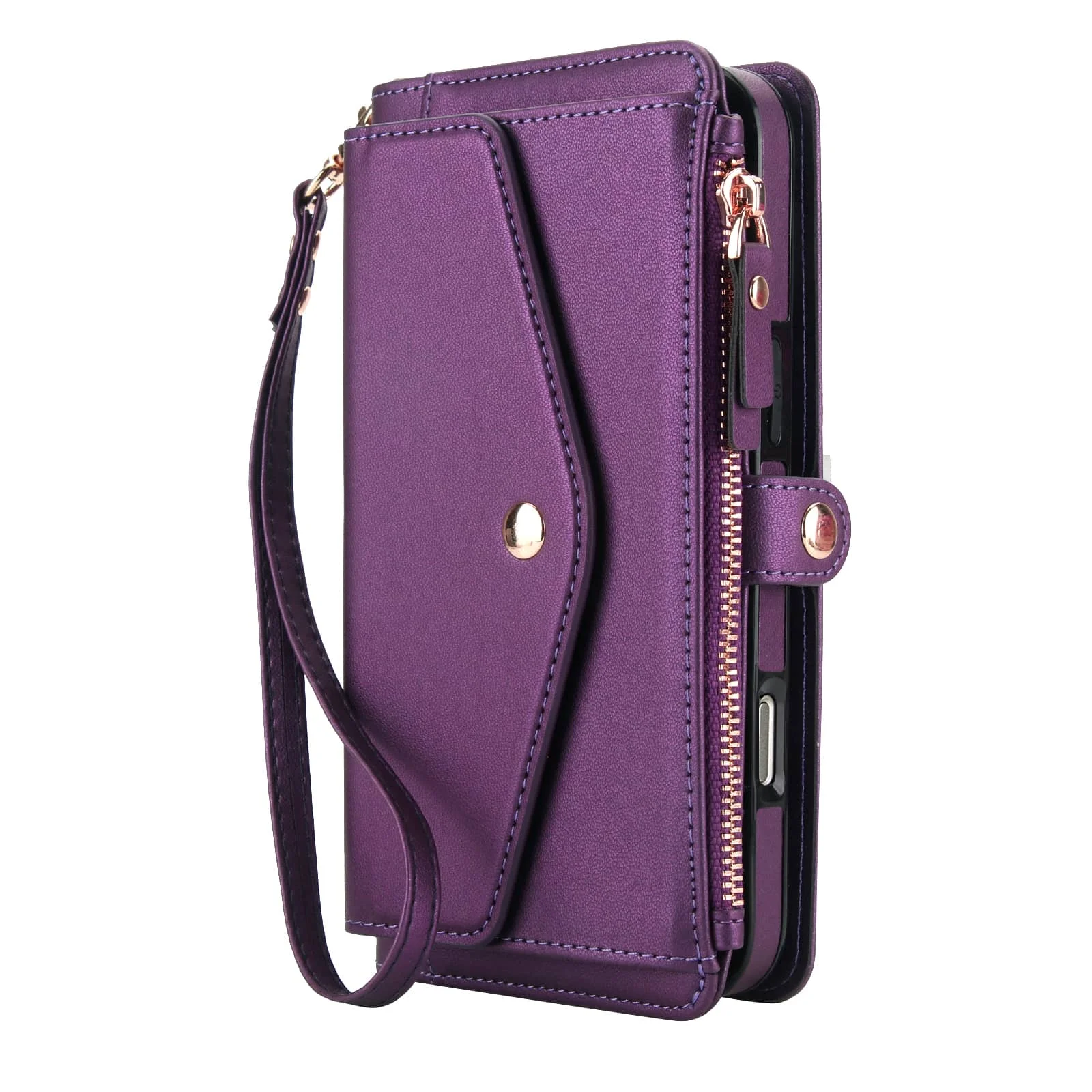 For iPhone 17 Pro Max/Air/17 Pro Wallet Case, RFID Blocking Card Holder, Detachable Magnetic Phone Cover with Crossbody Strap - Image 11