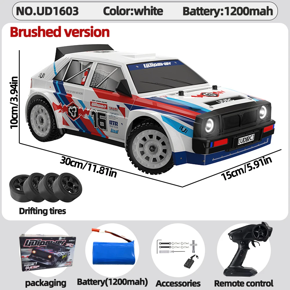 UDIRC UD1603 UD1603Pro 1/16 4WD Brushless RC Car 60km/h High Speed Off-Road Drift Racing 2.4G LED RTR Toy Gift for Kids Adults - Image 10