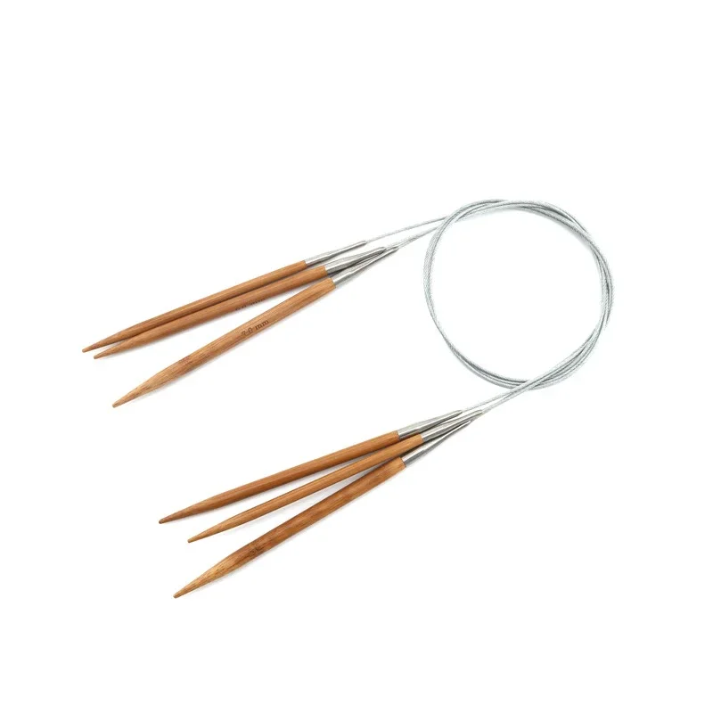 3.0-12mm Bamboo Circular Knitting Needles Stainless Steel Tube Crochet Hook DIY Crafts Sweater Scarf Garment Sewing Tools Supply - Image 3