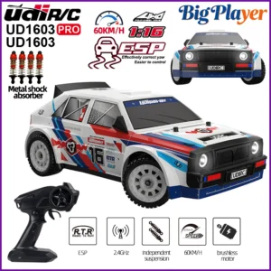 UDIRC UD1603 UD1603Pro 1/16 4WD Brushless RC Car 60km/h High Speed Off-Road Drift Racing 2.4G LED RTR Toy Gift for Kids Adults