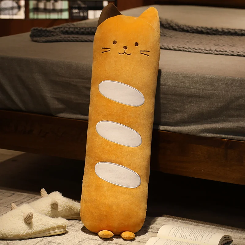 100cm Long Animals Plush Toy Stuffed Squishy Animal Bolster Pillow Cat Cylindrical Plushie Toy Sleeping Friend Best Gifts - Image 4