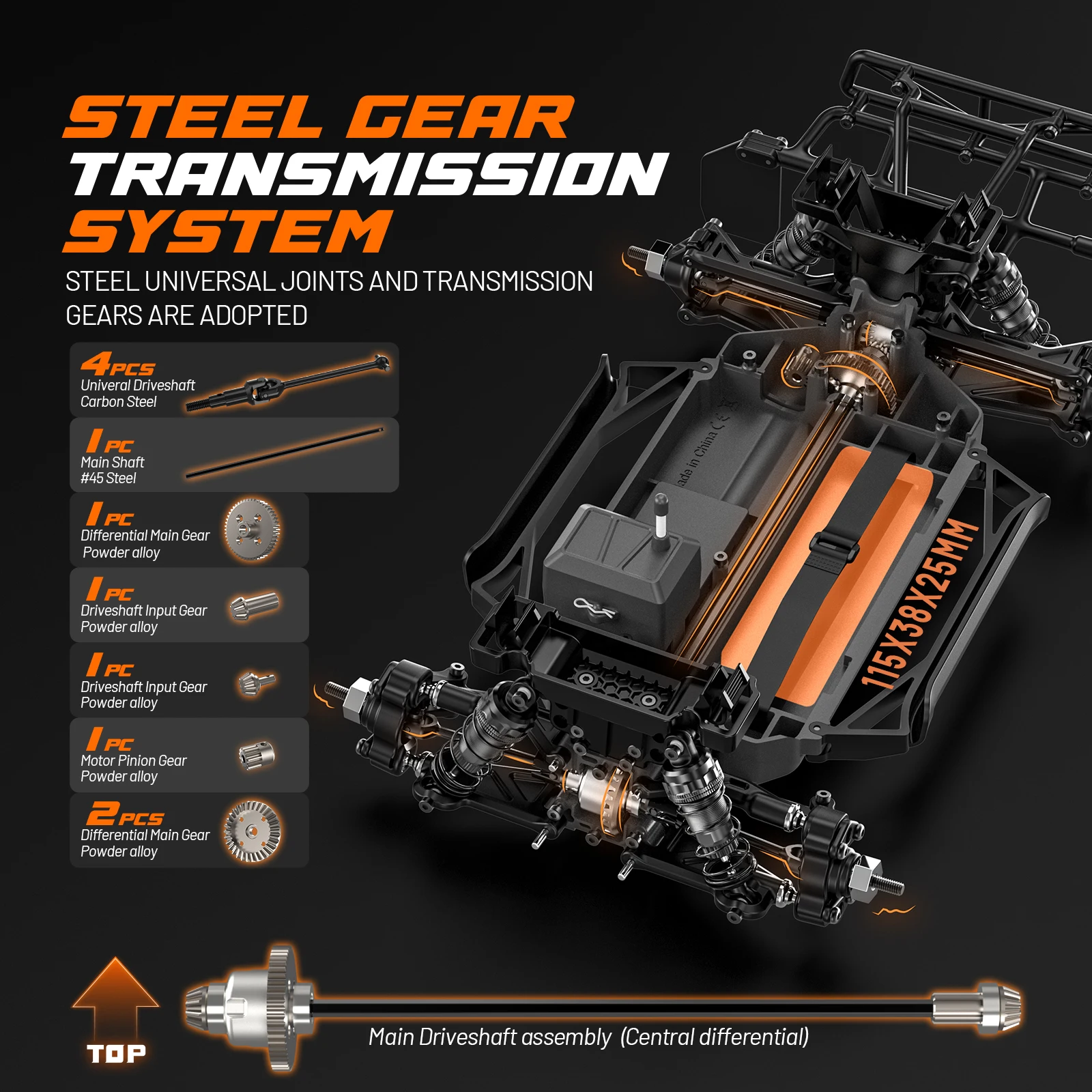 UDIRC UD1203 SIERRA 1/12 Scale 4WD RC Car Off-Road Truck Electric Desert Buggy Fully Sealed Adult RC Vehicle - Image 4