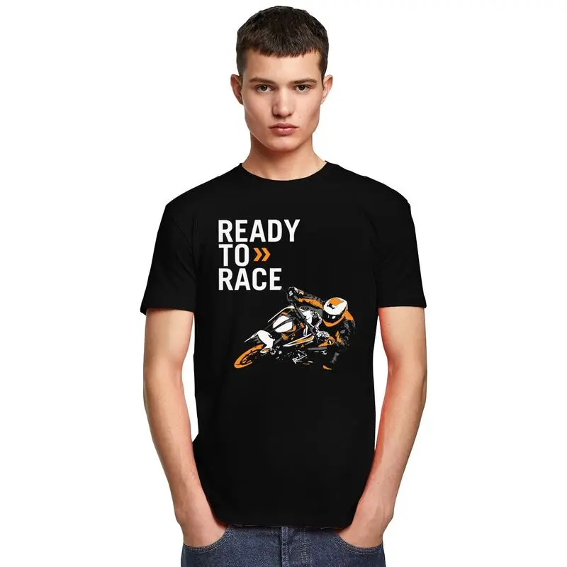 Custom Handsome Ready To Race T Shirt Men Short Sleeved 100% Cotton T-shirt Casual Motorbike Racing Enduro Tee Fashion Tshirt - Image 5