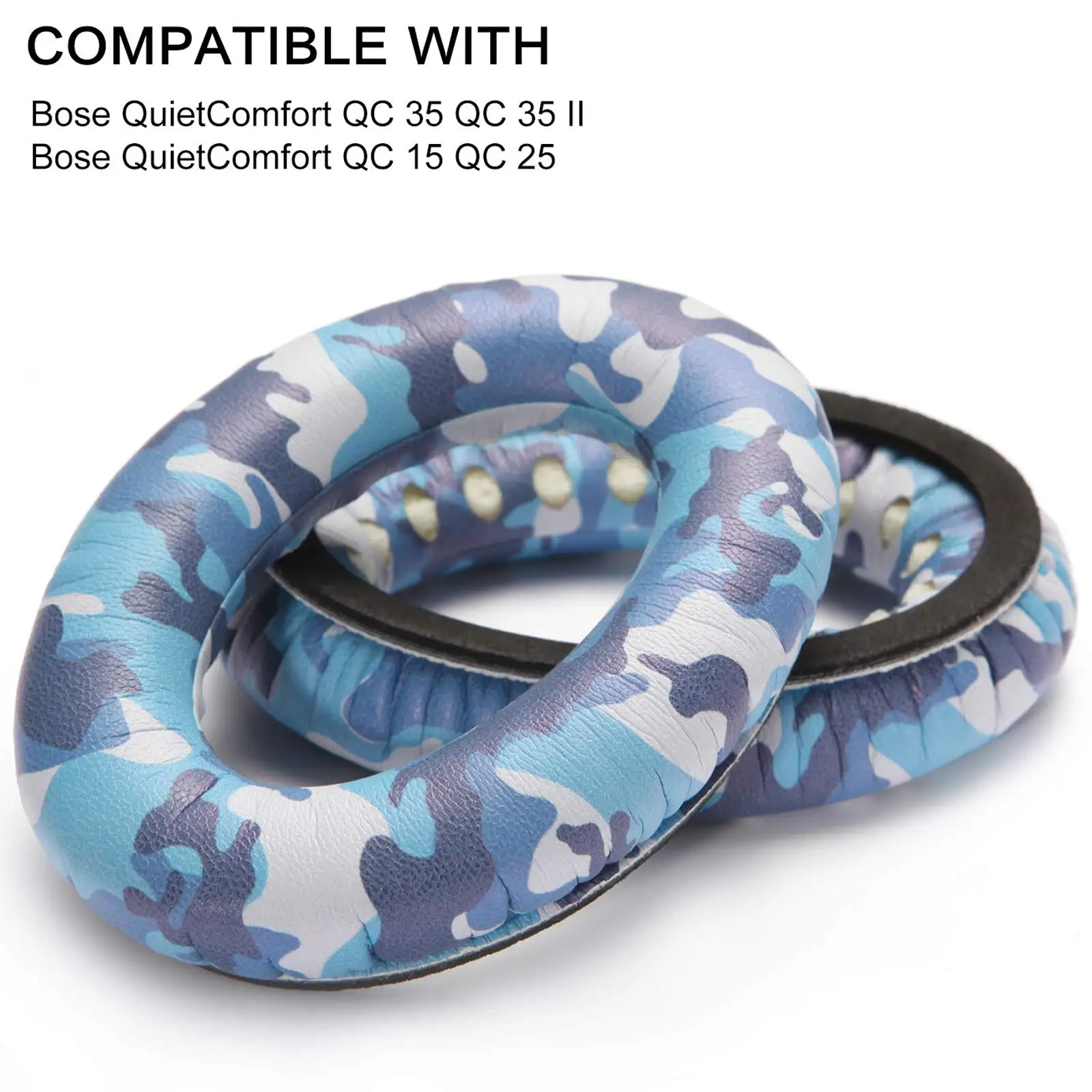 QC35 Ear Pads Replacement Ear Cushions Compatible with Bose QuietComfort 35 QC35 QC35 II Over-Ear Headphones - Image 2