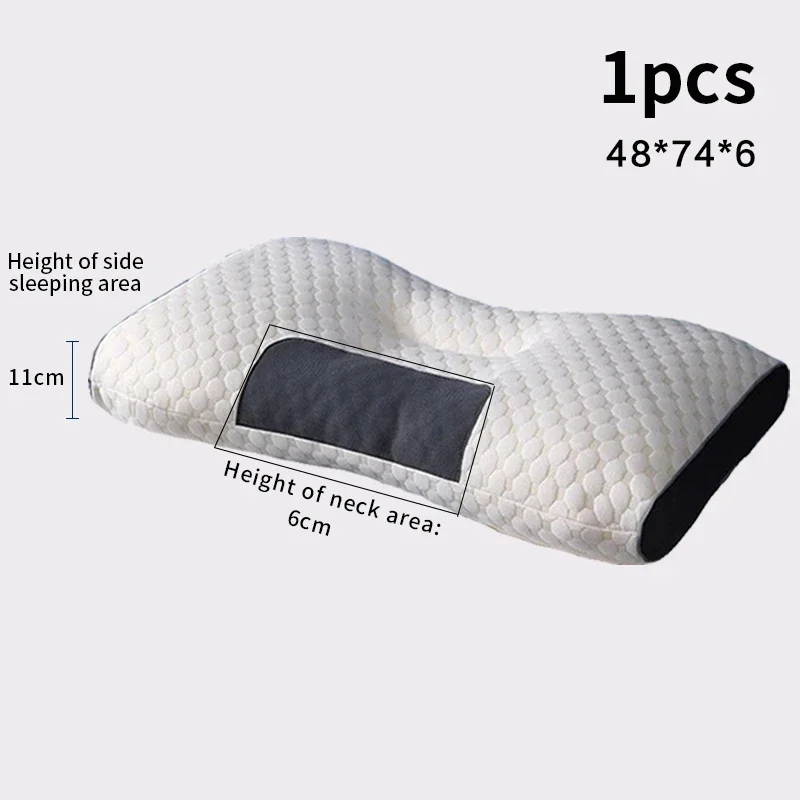1PC Almohada Neck Pillow Help Sleep Protect The Neck Cervical Orthopedic Soybean Fiber Massage Household SPA Pillow For Sleeping - Image 8