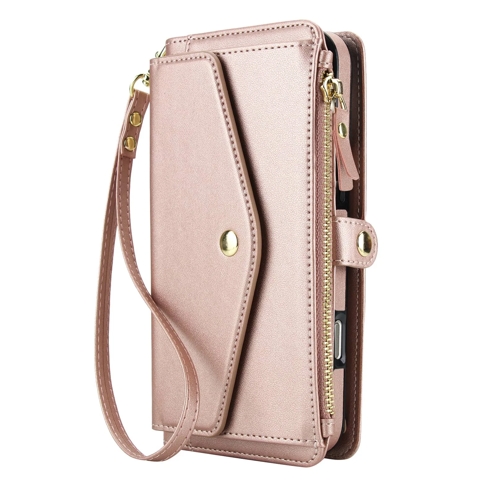 For iPhone 17 Pro Max/Air/17 Pro Wallet Case, RFID Blocking Card Holder, Detachable Magnetic Phone Cover with Crossbody Strap - Image 7