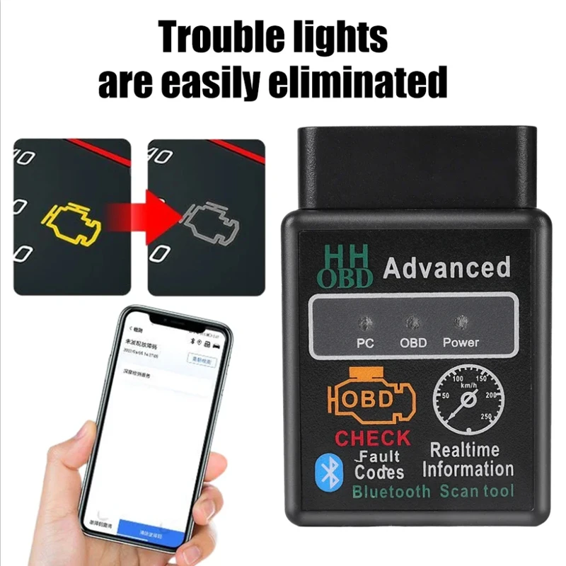 Car OBD2 Scanner Elm327 Bluetooth Car Fault Diagnosis Device Code Reader V1.5 OBDII Auto Fault Diagnostic Tool for Android IOS - Image 3