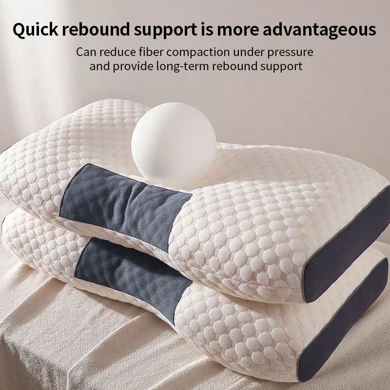 1PC Almohada Neck Pillow Help Sleep Protect The Neck Cervical Orthopedic Soybean Fiber Massage Household SPA Pillow For Sleeping - Image 4