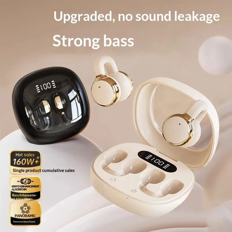 OWS Ear Clip Earbuds Upgraded Leakproof Sound 13mm Large Diaphragm Panoramic Audio Dolby Surround Wireless Earphones for Music - Image 2
