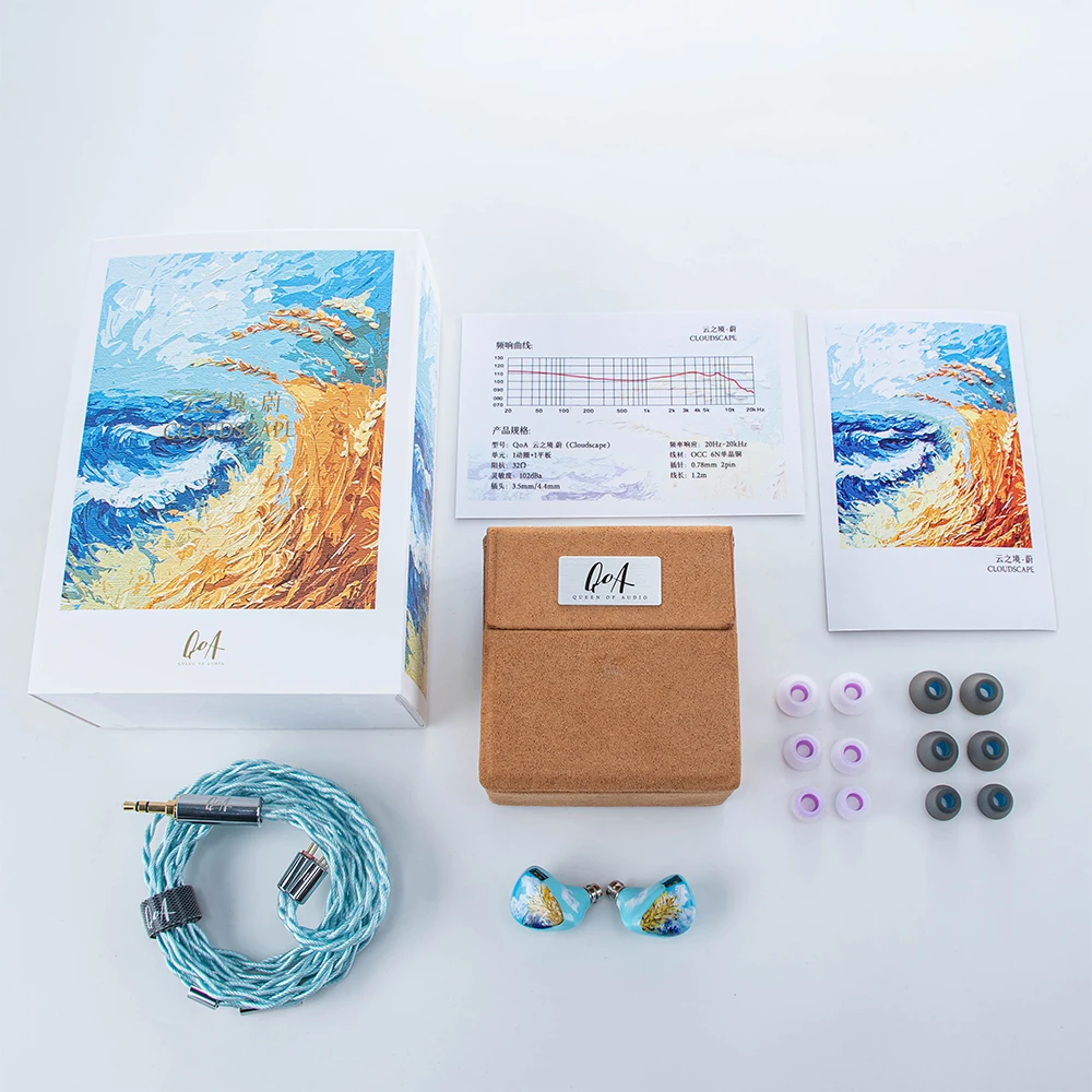 QoA Cloud Scape In Ear Earphone 1 Dynamic + 1 Planar Headphone With 3.5mm 4.4mm Plug Earbuds HiFi Wired Headset Cable IEMs - Image 6