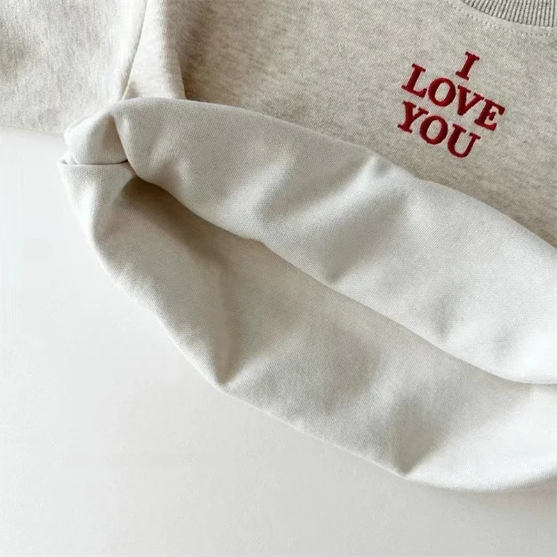 2024 Autumn Baby Korean Casual Boys Clothing Sets Embroidery Tracksuit Clothes Long Sleeve Sweatshirt +Pants Kids Solid Clothes - Image 6