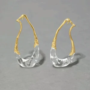 CAOSHI Modern Style Irregular Hyperbole Dangle Earrings for Women Newly Designed Fashion Two Tone Daily Wearable Jewelry Gifts