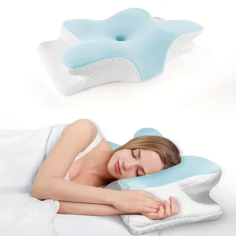 Memory Foam Pillows Butterfly Shaped Relaxing Cervical Slow Rebound Neck Pillow Pain Relief Sleeping Orthopedic Pillow Beding - Image 9
