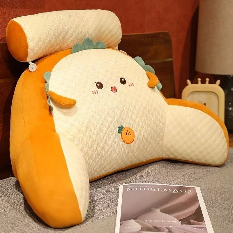 1pc Adjustable Reading Pillow - Ergonomic Back Support Cushion for Bed/Sofa/Floor, Gray Quilted Breathable Design - Image 9