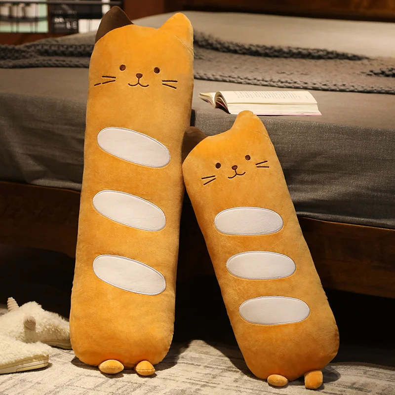 100cm Long Animals Plush Toy Stuffed Squishy Animal Bolster Pillow Cat Cylindrical Plushie Toy Sleeping Friend Best Gifts - Image 3