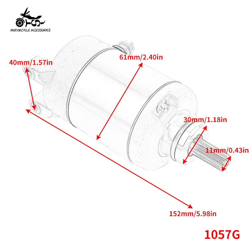 31200-MEE-D00 Moto Acessorios Starter Motor For Honda CBR600 CBR600RR 2003 2004 2005 2006 31200-MEE-003 - Image 4